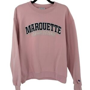 Champion Marquette Mustangs Pink Crewneck Sweatshirt Women's Size Large